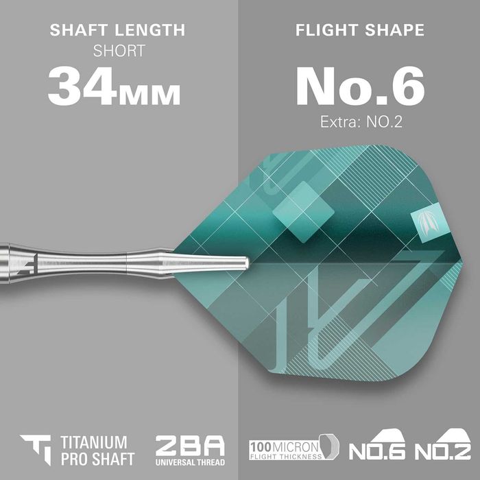 Дартс TARGET Rove Steel Tip Swiss Point, 90% волфрамов, barrel02,25 гр