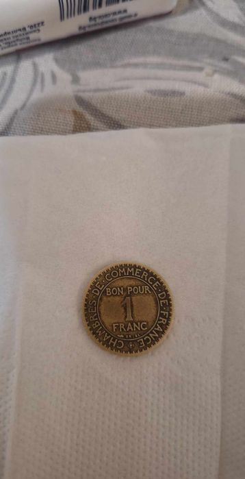 Монета 1 франк 1922