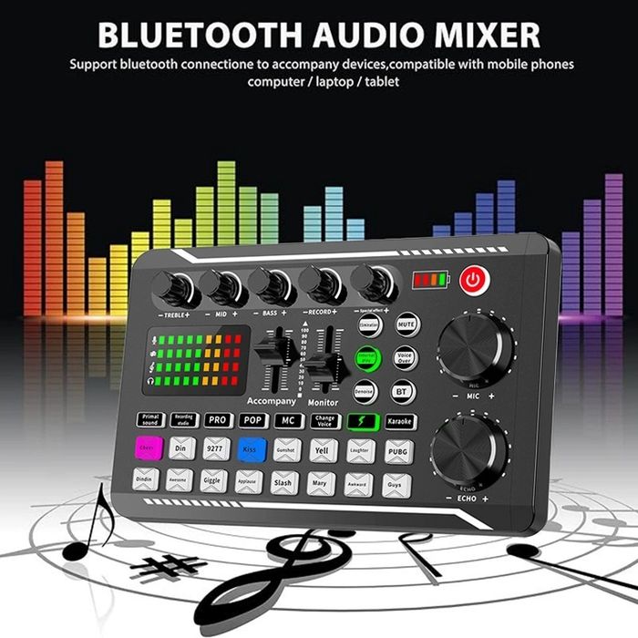 Placa de sunet externa , efecte de sunet și Bluetooth , ideala Karaoke Podcast Tiktok etc