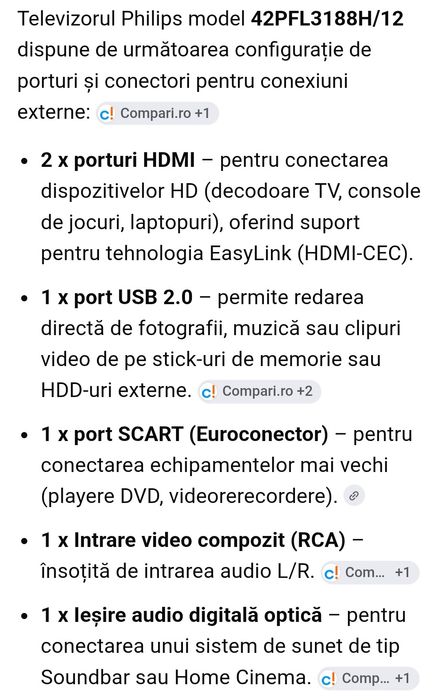 TV Philips impecabil