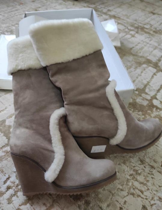 Сапоги замшевые натуральные