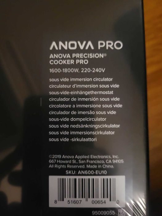 Anova Cooker Pro Sous Vide- Wi-Fi, bluetooth, чисто нов сувид,гаранция