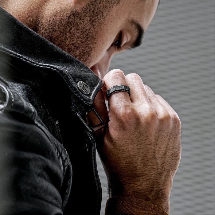 Сиво-черен пръстен Pearce Torque