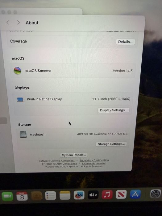 Apple MacBook Pro 13 2020 i5 16GB RAM 512 SSD CA NOU