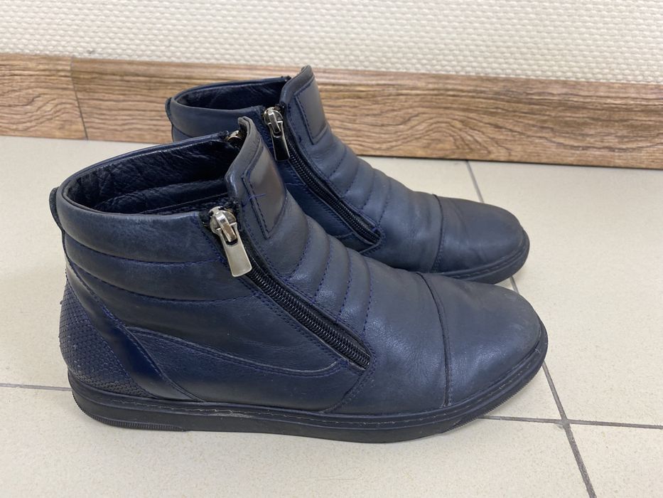 Осенние кожаные ботинки для мальчика