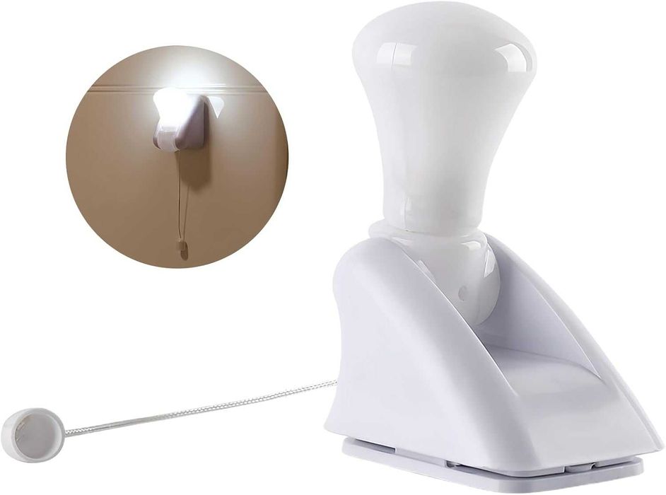 Set 2 lampi LED portabile cu snur pe baterii pt garaj dulap pod pivnit