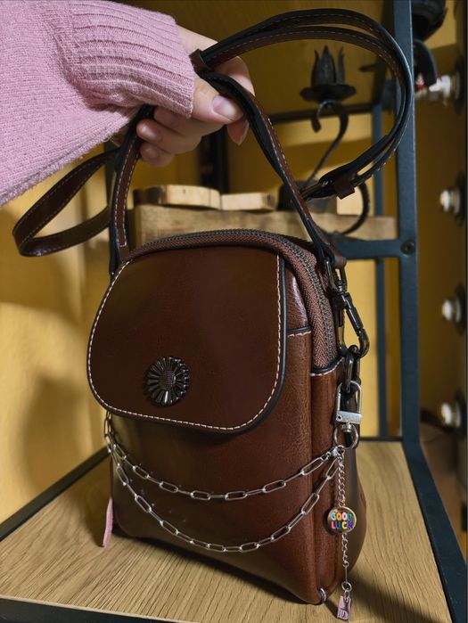 Малка чанта от естествена кожа