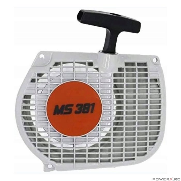 Capac pornire motofierastrau, demaror complet drujba Stihl MS 380,