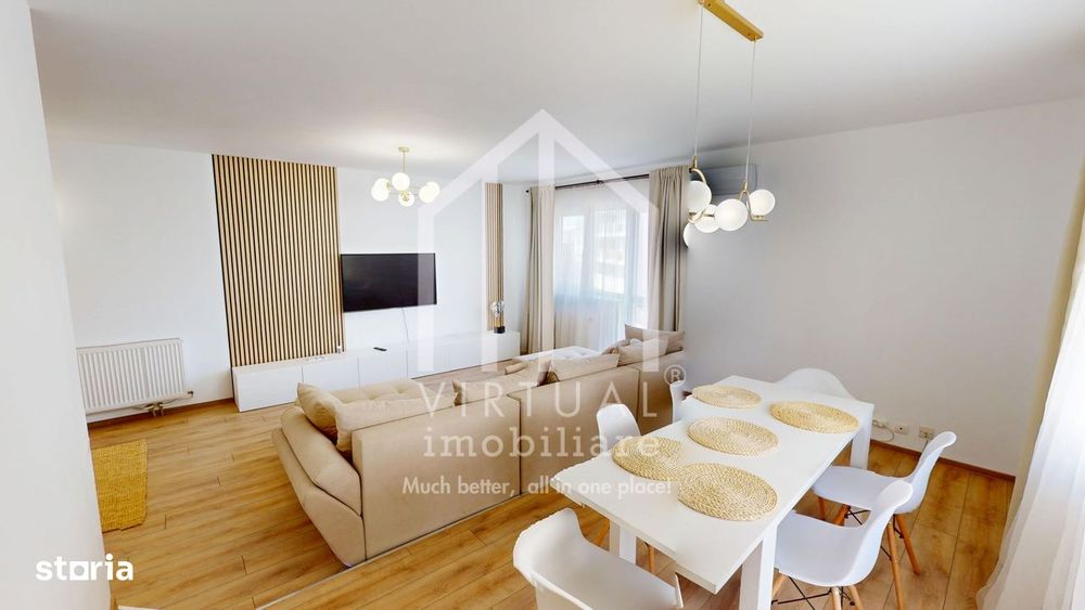 Apartament cu 3 camere, 92mp utili+teresa 23mp, bloc cu lift, etaj 2