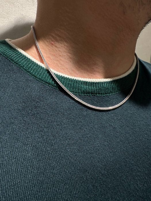 Серебряный стильный трос. Серебро 925. Есть  Доставка.