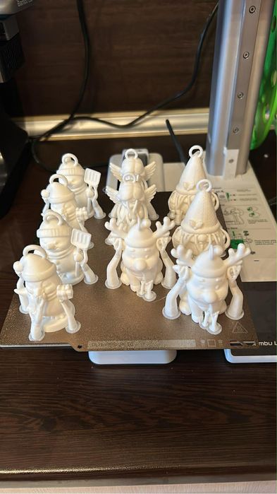 3Д принтирани фигурки, играчки за елха