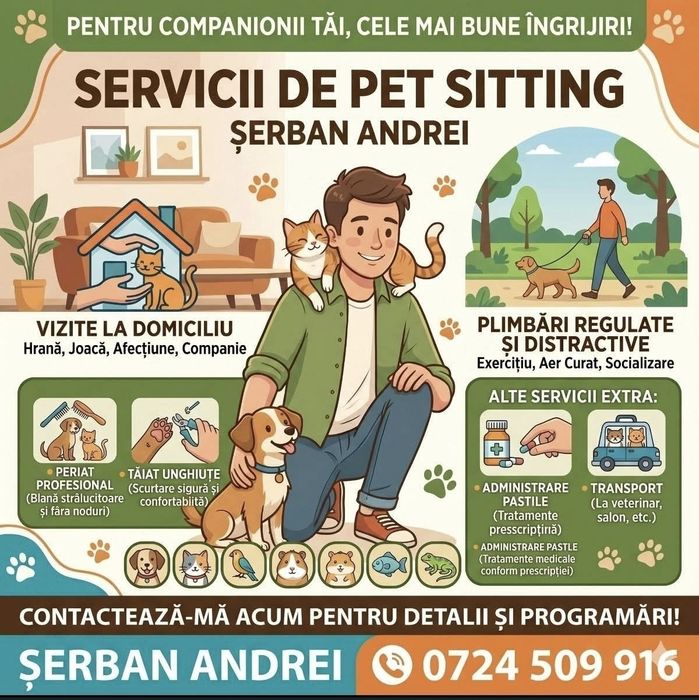 Petsitting in Cluj, Florești, Baciu si împrejurimi