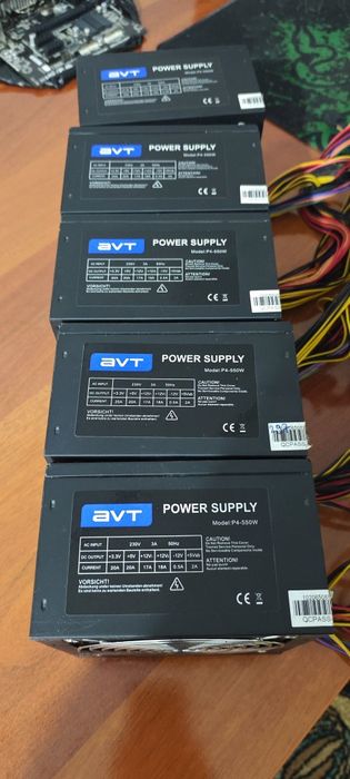 AVT Powersupply P-4 550W Holati Yahshi CPU 4Pin GPU 8Pin