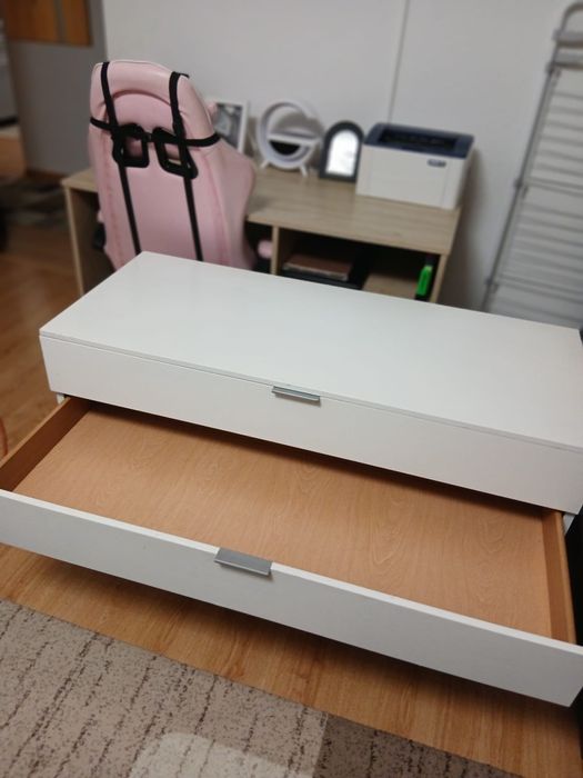 Comoda tv cu sertare alba