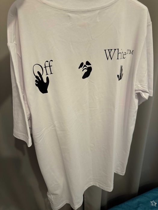 Tricou Off White Hand logo-print T-shirt Alb