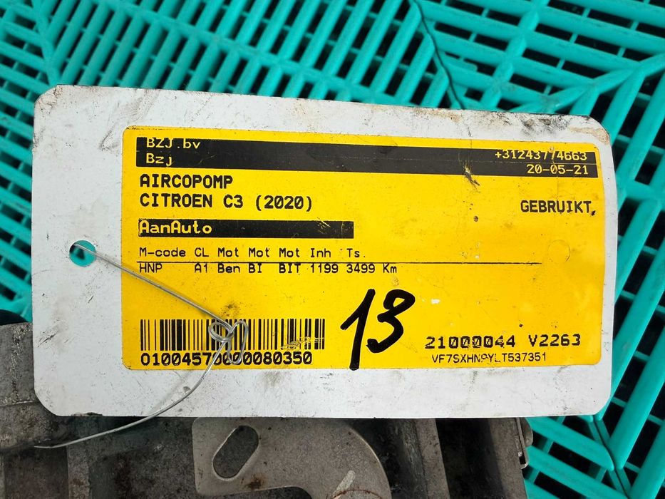 Compresor AC aer conditionat original gama Peugeot Citroen Opel 9810349980 9808860080 3500 km