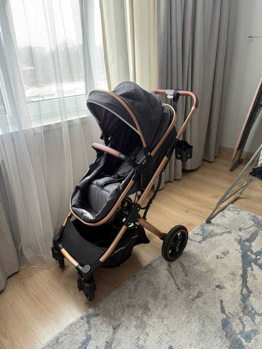 Коляска трансформер 2в1 RANT Basic PULSAR GOLD чёрный