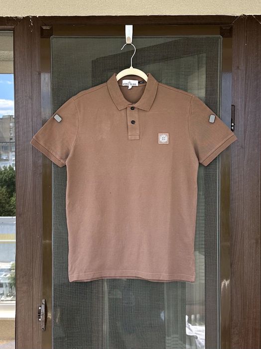 Мъжка поло тениска Stone Island (Made in Italy / Slim Fit) - размер M / ОРИГИНАЛ