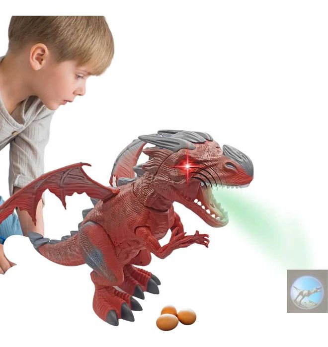 Голям интерактивен Дракон с пара и яйца