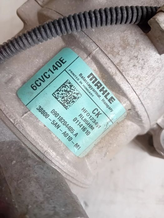 Compresor Clima AC Honda Civic HRV HR-V 1.5 Benzina 2015-20 Motor L15BA 18.000 Km 38800-5AN-A010-M1