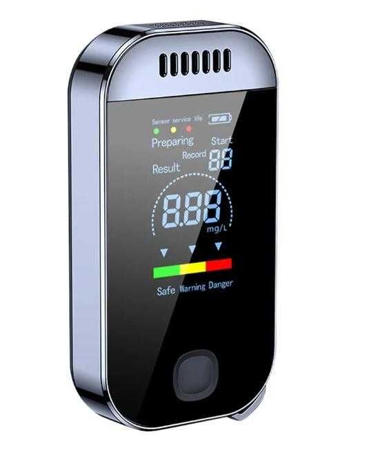 Светеща Запалка Ключодържател Алкохолен Тестер Безконтактен Дрегер Алкотестер Алкохоломер с Дисплей АвтоКалибриране Разпознаващ Фалшив Дъх Бърз Анализ