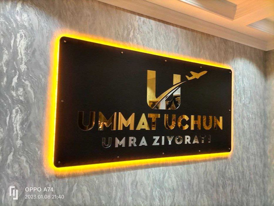 Tashqi reklama xizmatlari narujnaya reklama banir bukva korp orakal