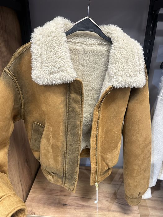 MANGO зимно късо  яке цвят горчица