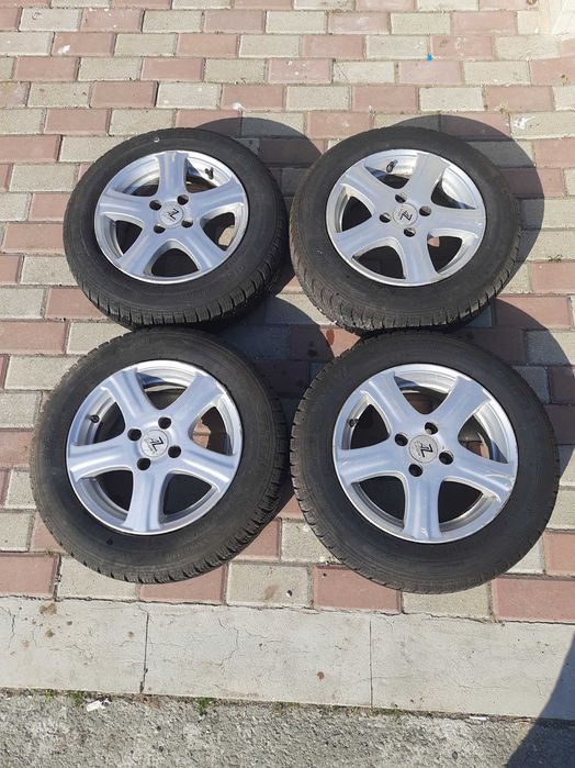 Jante 14' 4×100 +anvelope  sebring 601 iarna165/70