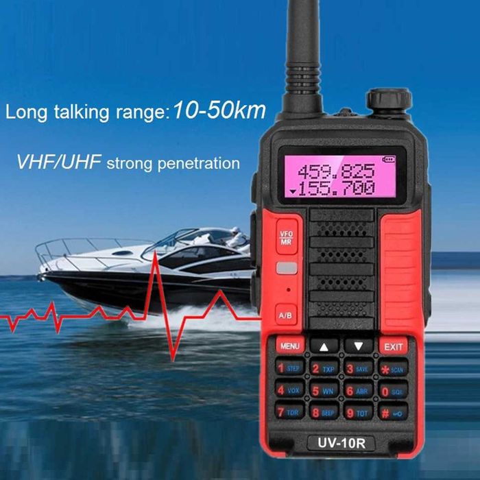 Нови Baofeng 10R PLUS 20W 10000Mah Двубандоа радиостанция до 36 км 12м гаранци