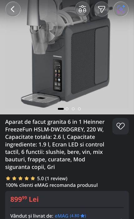 Aparat NOU Heinner de facut suc | Granita | 6 in 1