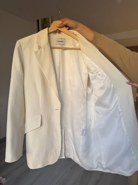 Sacou Premium L’ESKIZZO Lână + Mătase Croială Designer Minimal Luxury