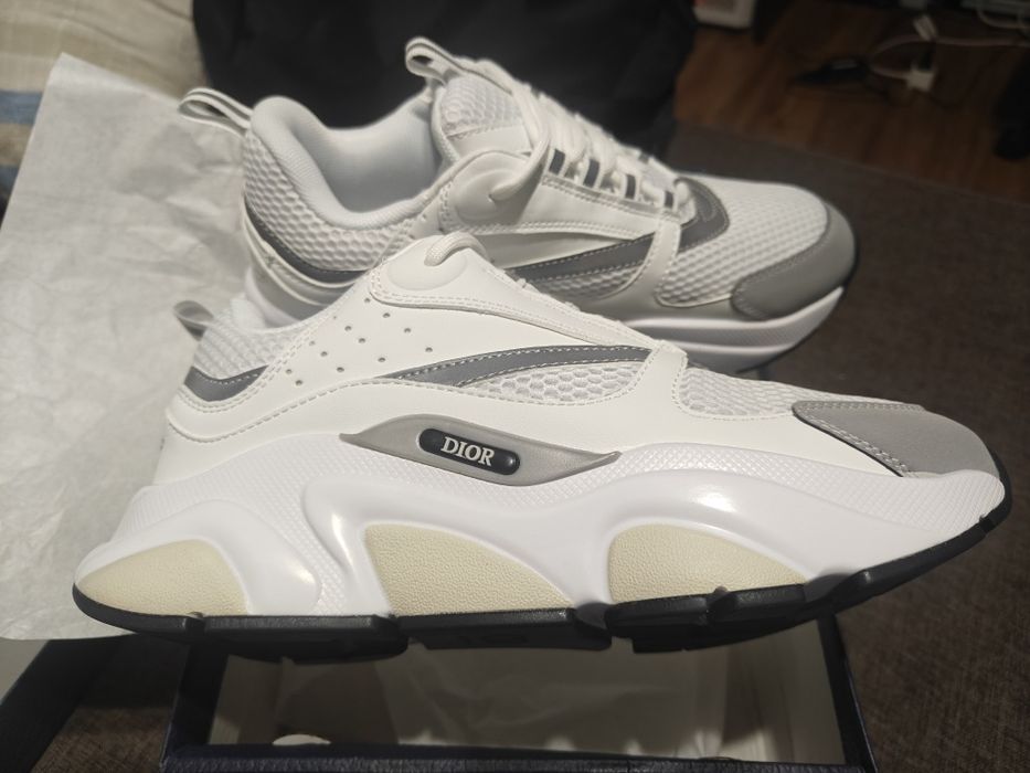 Dior B22 White/Silver Mărime 42,NOI/CUTIE