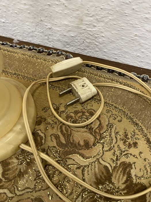 Ониксова настолна лампа Италия 1970 ръчна украса