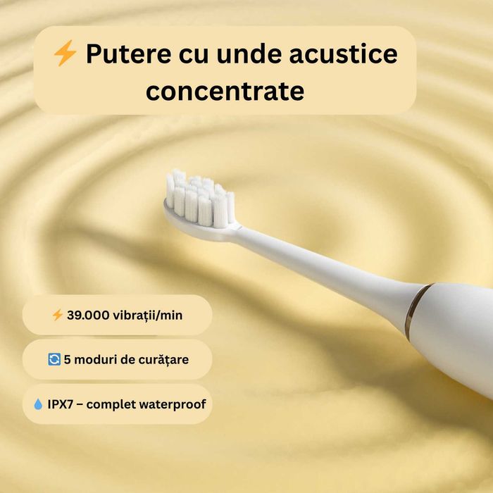 Perie de dinti electrica sonica CH-909, inductiva, 38.000 vibrații/min