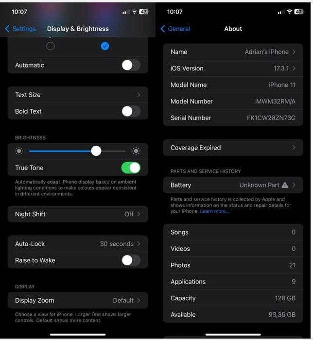 Iphone 11 red - 128 GB - spatele spart