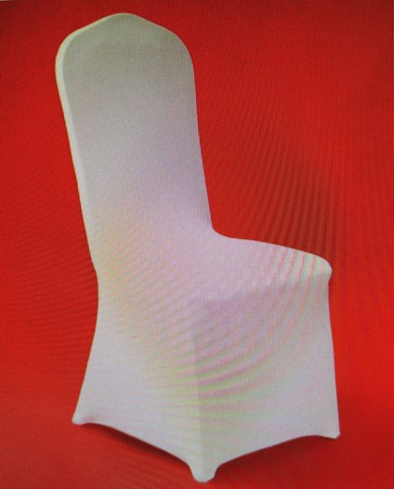 Бели калъфи за стол еластични - 100бр.-5.50лв./бр. Украса на Сватби.