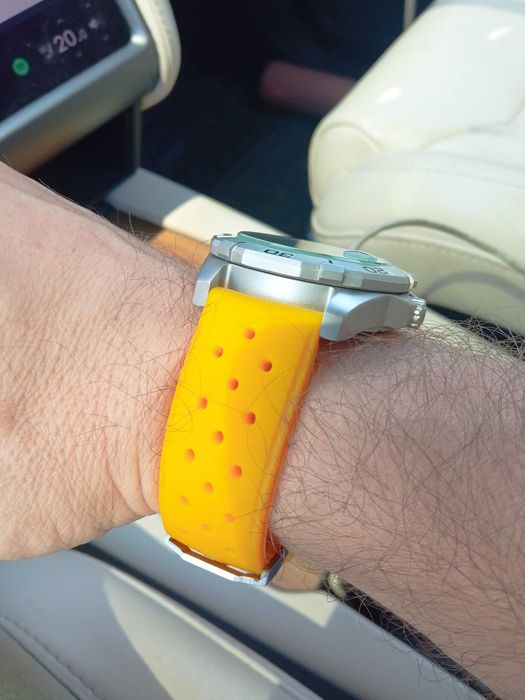 Curea ceas Tag Heuer silicon Galbena (Lemon Yellow)