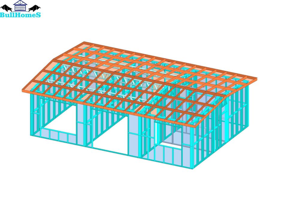 Къща, Бунгало, Сглобяеми къщи, Преместваеми, Модулни, Жилищни - 54м²