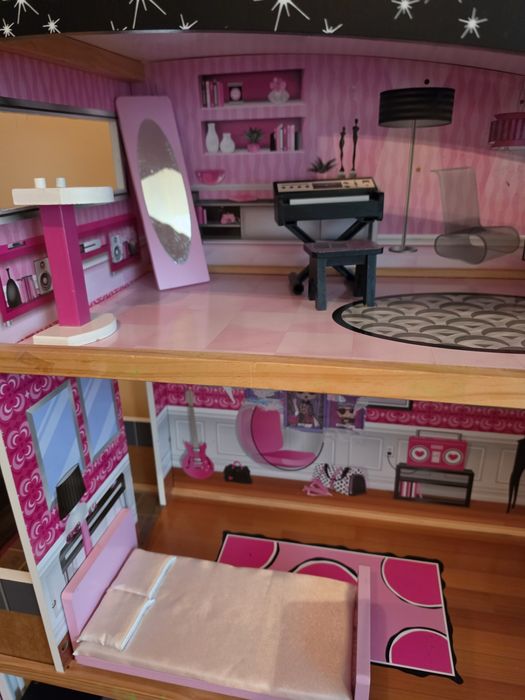 Casuta lemn papusi Kidkraft Sparkle Mansion
