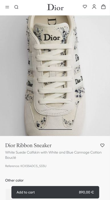 Dior Оригинални Сникърси, Хитов Нов Модел,купени за 890€, продават се за 590€, Нови