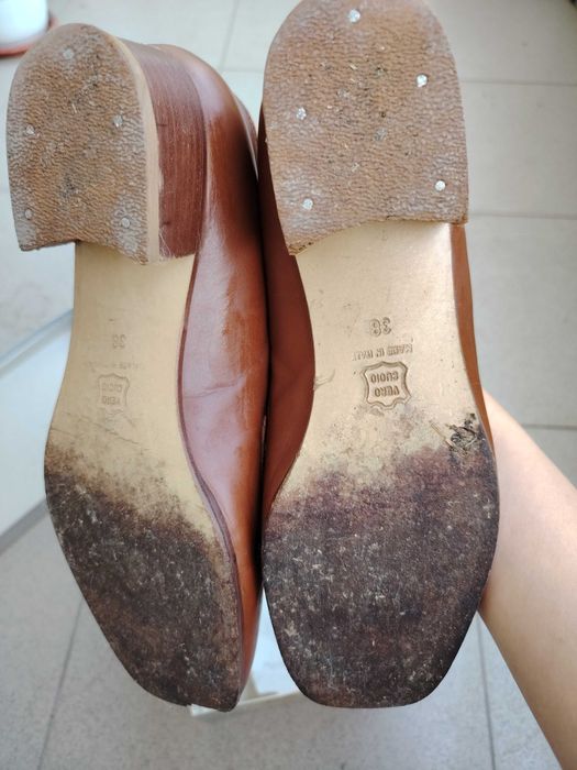 Кафяви мокасини естествена кожа