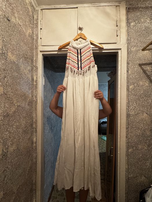 Платье белое бохо