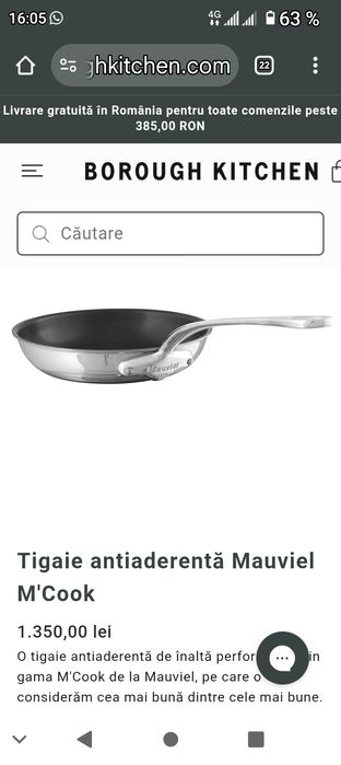 Vând tigaie mauviel