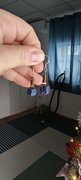 Set cercei si bratara lapis lazuli