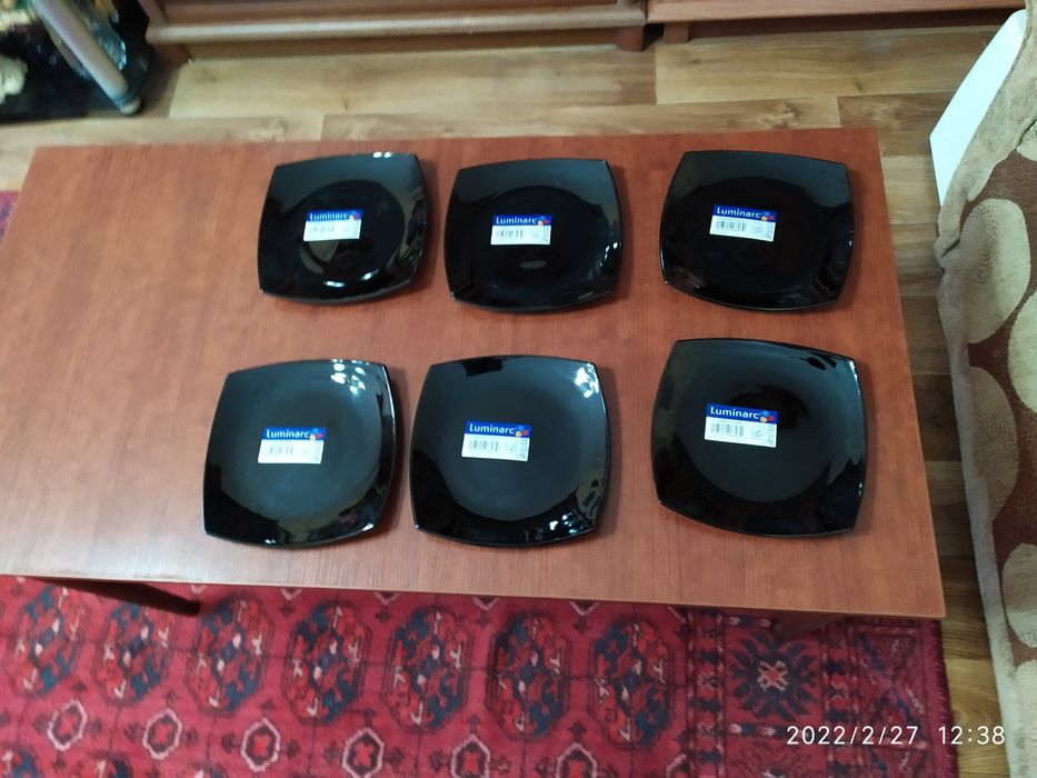 Сервиз столовый ,Luminarc. Чёрно - белый. Стильный.