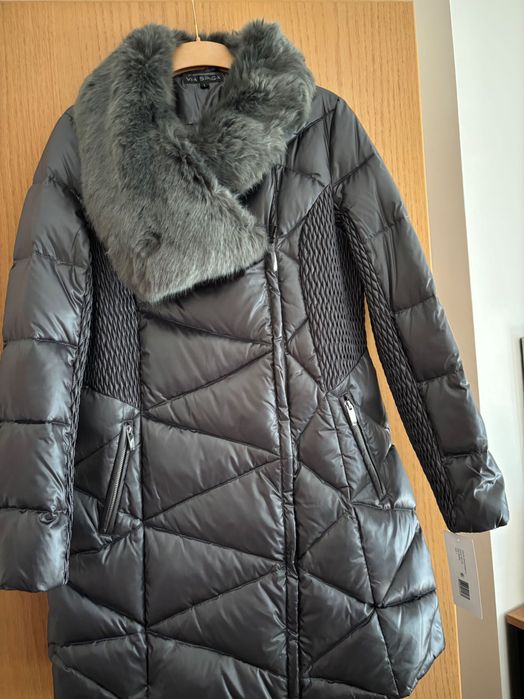 Jacheta de iarna eleganta , gri metalizat masura L.