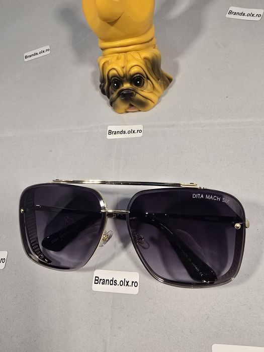 Promotie - Ochelari de soare Dita Mach Six Gold, Black Lenses, 392, made in Japan