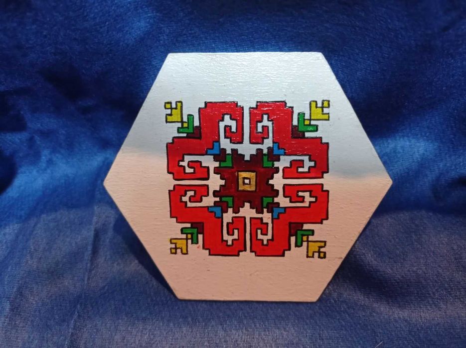 Подложки за чаши с народни мотиви - ръчна изработка