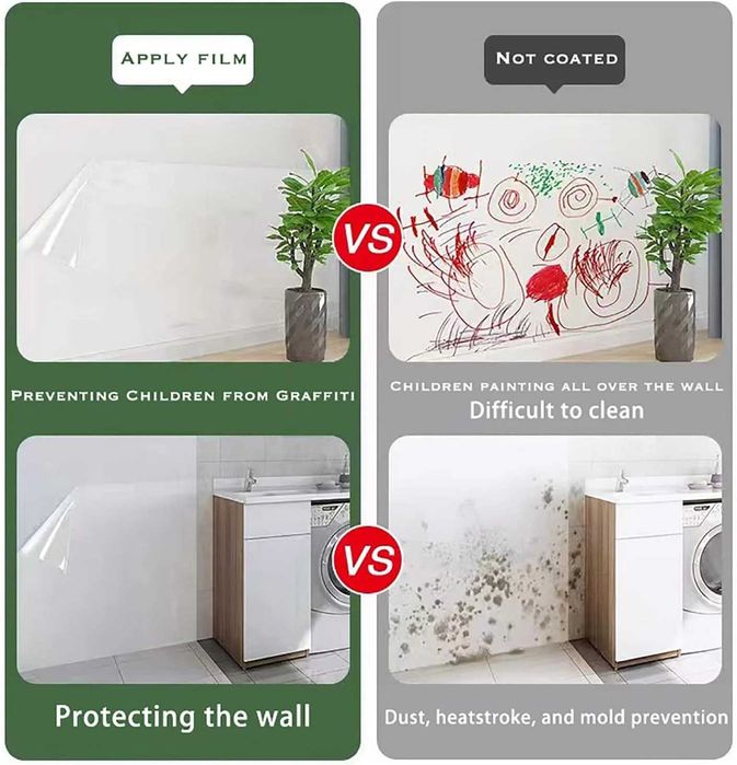Folie protectie GROASA Transparenta 60/300 cm rezistenta la apa