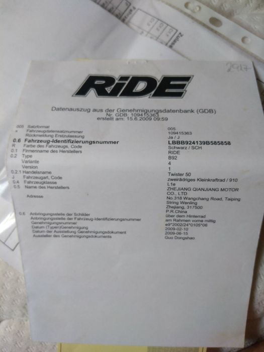 Скутер RIDE- 49кубика